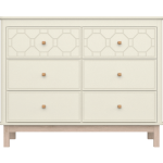 Комод Classic 6 ящиков с фрезеровкой "Мозаика" (молочный)