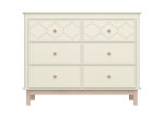 Комод Classic 6 ящиков с фрезеровкой "Мозаика" (молочный) — изображение 3