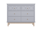 Комод Classic 6 ящиков с фрезеровкой "Мозаика" (серый)
