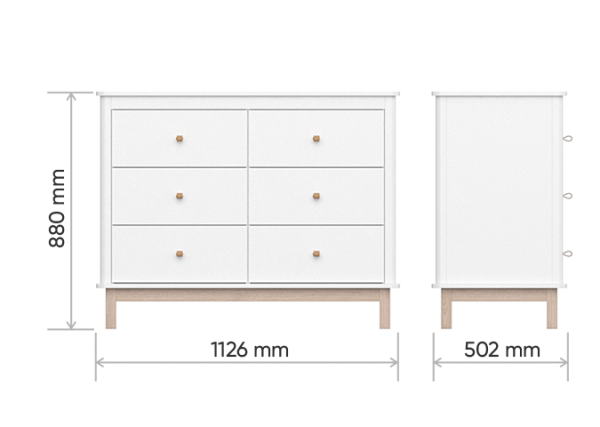 komod-classic-6-jashhikov-seryj-2 Комод Classic 6 ящиков (серый) — изображение 3