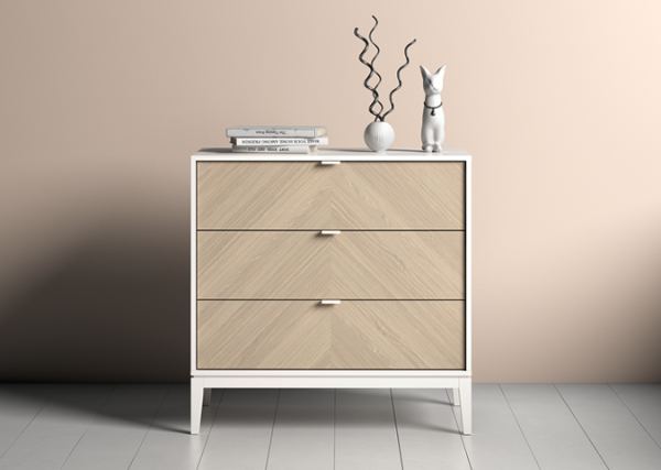 Комод Fjord 3 ящика (белый) — изображение 3