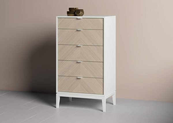 Комод Fjord 5 ящиков (белый) — изображение 3