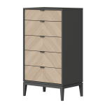 Комод Fjord 5 ящиков (темно-серый)