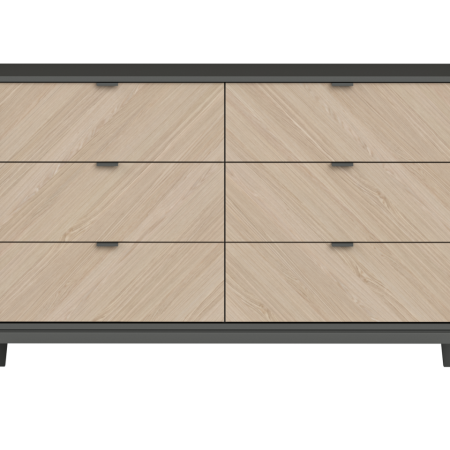 Комод Fjord 6 ящиков (темно-серый)