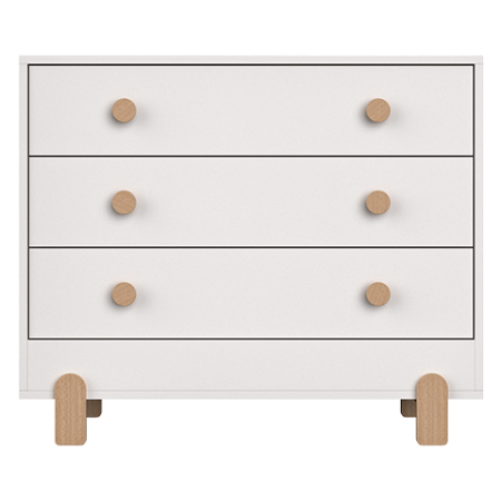 Комод Ice-cream 3 ящика (белый)