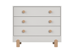 Комод Ice-cream 3 ящика (светло-серый)