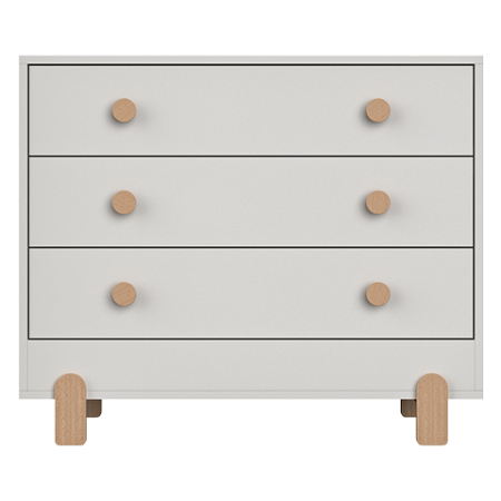 Комод Ice-cream 3 ящика (светло-серый)