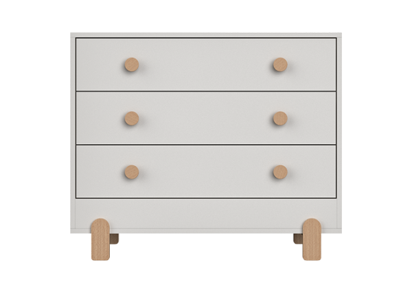 Комод Ice-cream 3 ящика (светло-серый)