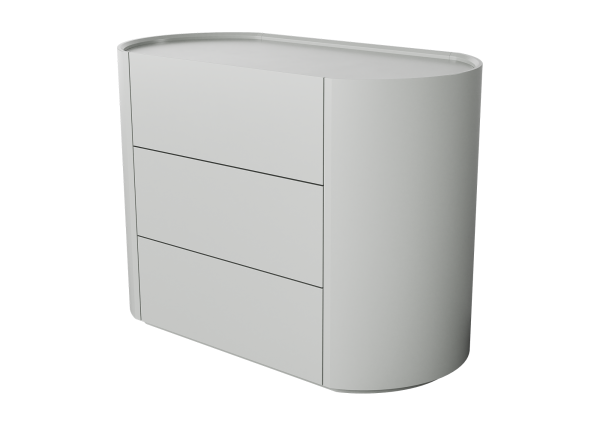 Комод Lagom 3 ящика ширина 100 см (светло-серый) — изображение 2