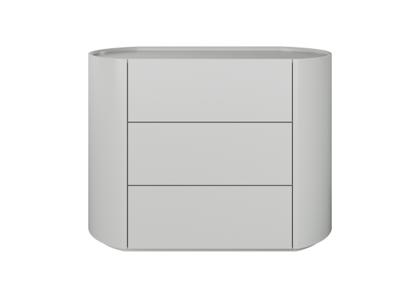 Комод Lagom 3 ящика ширина 100 см (светло-серый)