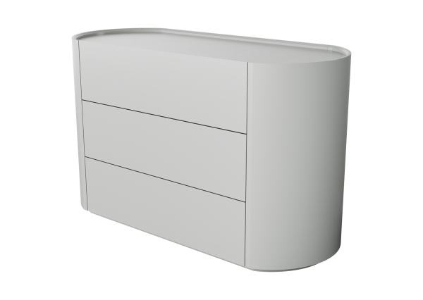 Комод Lagom 3 ящика ширина 120 см (светло-серый) — изображение 2