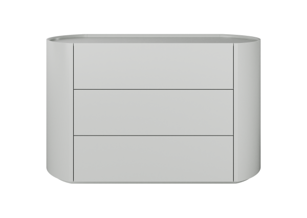 Комод Lagom 3 ящика ширина 120 см (светло-серый)