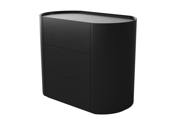 Комод Lagom 3 ящика ширина 90 см (черный) — изображение 2