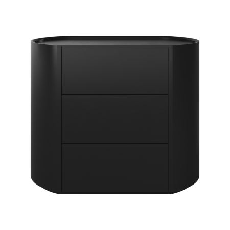 Комод Lagom 3 ящика ширина 90 см (черный)