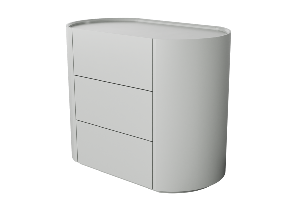 Комод Lagom 3 ящика ширина 90 см (светло-серый) — изображение 2