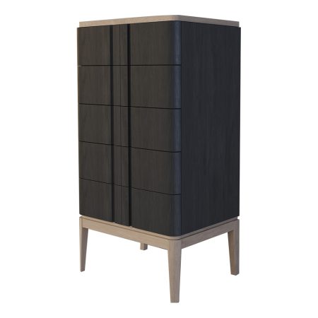 Комод Line 5 ящиков (черный)