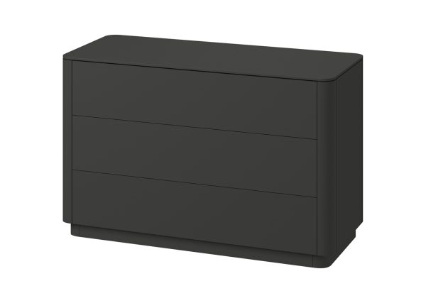 Комод Tammi 3 ящика ширина 120 см (черный) — изображение 2
