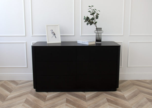 Комод Tammi 6 ящиков ширина 140 см (черный) — изображение 3