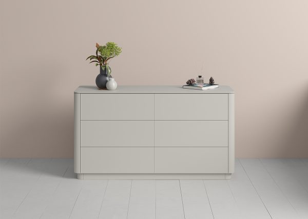 Комод Tammi 6 ящиков ширина 140 см (серо-бежевый) — изображение 3