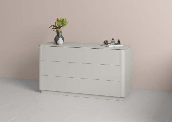 Комод Tammi 6 ящиков ширина 140 см (серо-бежевый) — изображение 4