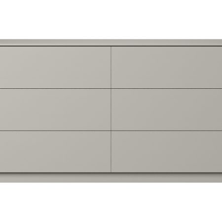 Комод Tammi 6 ящиков ширина 140 см (серо-бежевый)