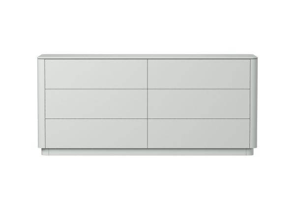 Комод Tammi 6 ящиков ширина 170 см (светло-серый)
