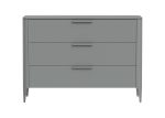 Комод Type 3 ящика ширина 120 см (серый)