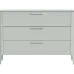 Комод Type 3 ящика ширина 120 см (светло-серый)