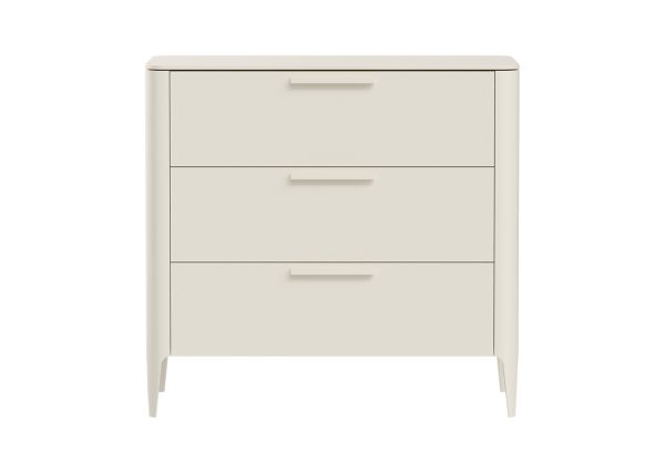 Комод Type 3 ящика ширина 90 см (молочный)