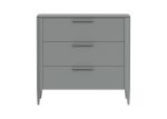 Комод Type 3 ящика ширина 90 см (серый)