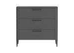 Комод Type 3 ящика ширина 90 см (темно-серый)
