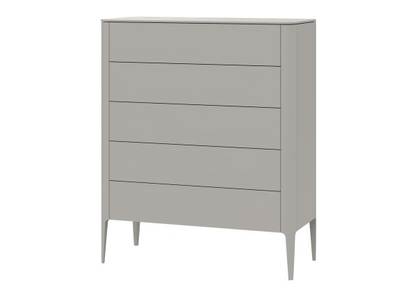 Комод Type 5 ящиков ширина 100 см (серо-бежевый) — изображение 2