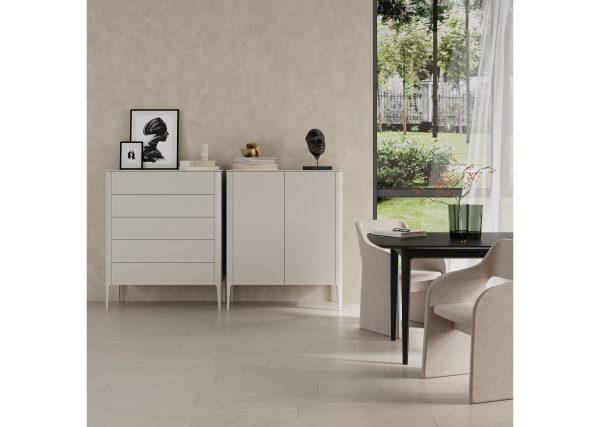 Комод Type 5 ящиков ширина 100 см (серо-бежевый) — изображение 3