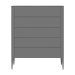 Комод Type 5 ящиков ширина 100 см (серый)