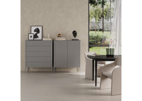 Комод Type 5 ящиков ширина 100 см (серый) — изображение 3