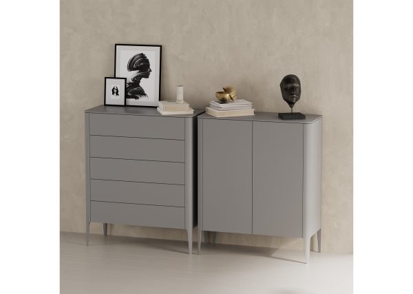 Комод Type 5 ящиков ширина 100 см (серый) — изображение 4