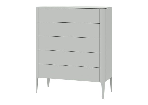 Комод Type 5 ящиков ширина 100 см (светло-серый) — изображение 2