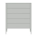 Комод Type 5 ящиков ширина 100 см (светло-серый)