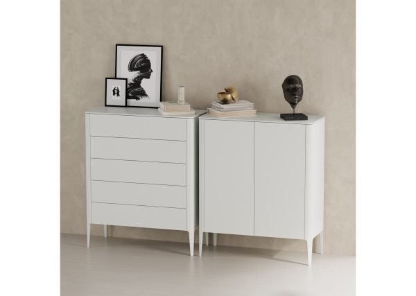 Комод Type 5 ящиков ширина 100 см (светло-серый) — изображение 3