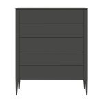 Комод Type 5 ящиков ширина 100 см (темно-серый)