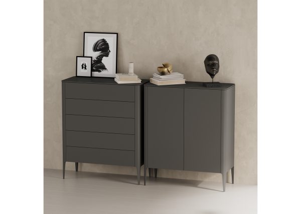 Комод Type 5 ящиков ширина 100 см (темно-серый) — изображение 4