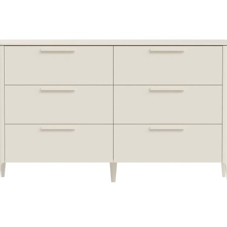 Комод Type 6 ящиков ширина 140 см (молочный)