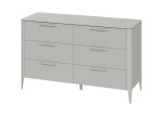 Комод Type 6 ящиков ширина 140 см (серо-бежевый) — изображение 2