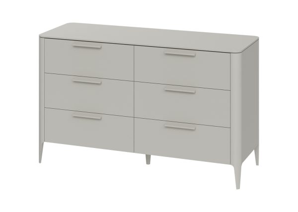 Комод Type 6 ящиков ширина 140 см (серо-бежевый) — изображение 2