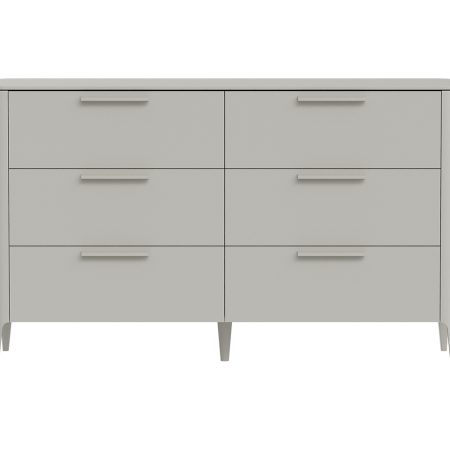 Комод Type 6 ящиков ширина 140 см (серо-бежевый)