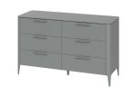 Комод Type 6 ящиков ширина 140 см (серый) — изображение 2