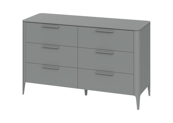 Комод Type 6 ящиков ширина 140 см (серый) — изображение 2