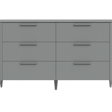 Комод Type 6 ящиков ширина 140 см (серый)