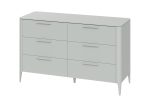 Комод Type 6 ящиков ширина 140 см (светло-серый) — изображение 2