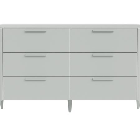 Комод Type 6 ящиков ширина 140 см (светло-серый)